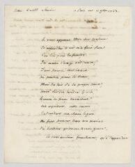 4 vues  - Saurin, Bernard-Joseph. Lettre autographe signée à Voltaire.- Paris, 11 novembre 1762 (ouvre la visionneuse)