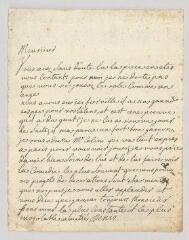 2 vues  - Denis, Marie-Louise Mignot, Mme. Lettre autographe signée à Henri-Louis Caïn, dit Lekain.- [Genève, 27 juillet 1755] (ouvre la visionneuse)