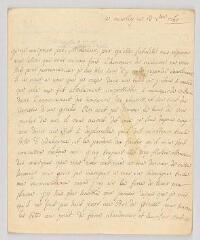 4 vues  - Argental, Jeanne-Grâce Bosc du Bouchet, comtesse d\'. Lettre autographe signée à Leopoldo de Villati.- Neuilly, 13 septembre 1750 (ouvre la visionneuse)