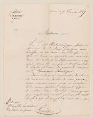 4 vues  - Basso, Joseph. 2 lettres autographes signées à Pernelle Lossier - Genève, Consulat de S.M. le roi d\'Italie (ouvre la visionneuse)