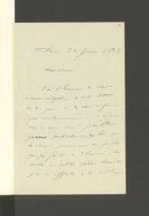 20 vues  - Paponot, (?), (ingénieur). 5 lettres autographes signées à Edouard Naville. - Paris; Le Buisson (Seine et Marne); 22 juin 1883-2 novembre 1884 (ouvre la visionneuse)