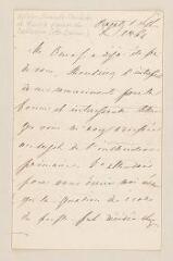 8 vues  - Hélène, grande duchesse de Russie (1807-1873) [Charlotte de Wurtemberg]. 2 lettres autographes signées à Ernest Naville. - Ragatz, Oranienbaum, 1er septembre 1864-26 juin 1868 (ouvre la visionneuse)