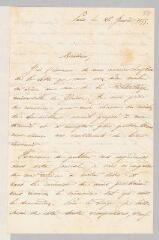 6 vues  - Almeida, Charles d\'. 2 lettres autographes signées à Louis Soret.- Paris, 26 janvier - 1er juin 1855 (ouvre la visionneuse)