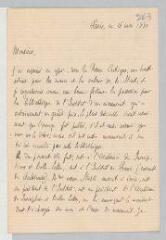 38 vues  - Paris, Gaston (de l\'Académie française). 14 lettres autographes signées à Eugène Ritter.- 16 mai 1880 - 20 avril 1901 (ouvre la visionneuse)