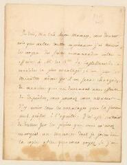 4 vues  - Rousseau, Jean-Jacques. Lettre autographe non signée à Madame de Warens.- vers le 15 novembre 1745. (ouvre la visionneuse)