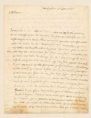 4 vues  - Rousseau, Jean-Jacques. Lettre autographe non signée à Madame de Warens.- 4 décembre 1737. (ouvre la visionneuse)