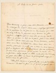 4 vues  - Rousseau, Jean-Jacques. Lettre autographe non signée à Madame de Warens.- 13 février 1753. (ouvre la visionneuse)