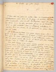 4 vues  - Rousseau, Jean-Jacques. Lettre autographe non signée à François Coindet.- 21 septembre 1767. (ouvre la visionneuse)