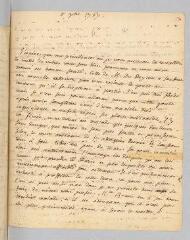 4 vues  - Rousseau, Jean-Jacques. Lettre autographe non signée à François Coindet.- 5 décembre 1767. (ouvre la visionneuse)