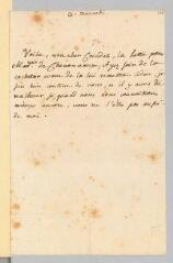 4 vues  - Rousseau, Jean-Jacques. Lettre autographe non signée à François Coindet.- 4 octobre 1758. (ouvre la visionneuse)