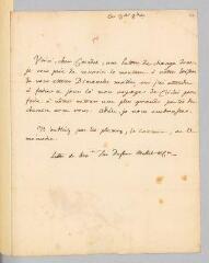 4 vues  - Rousseau, Jean-Jacques. Lettre autographe non signée à François Coindet.- 3 octobre 1759. (ouvre la visionneuse)