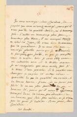 4 vues  - Rousseau, Jean-Jacques. Lettre autographe non signée à François Coindet.- 19 novembre 1759 [?]. (ouvre la visionneuse)