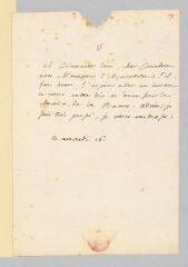 2 vues  - Rousseau, Jean-Jacques. Lettre autographe non signée à François Coindet.- 16 juillet 1760. (ouvre la visionneuse)