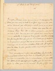 4 vues  - Rousseau, Jean-Jacques. Lettre autographe signée à Marcet de Mézières.- 28 mai 1751. (ouvre la visionneuse)