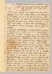 4 vues  - Rousseau, Jean-Jacques. Lettre autographe non signée à Marcet de Mézières.- 10 août 1762. (ouvre la visionneuse)