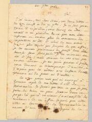 4 vues  - Rousseau, Jean-Jacques. Lettre autographe signée à Marcet de Mézières.- 20 septembre 1762. (ouvre la visionneuse)