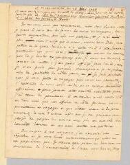 4 vues  - Rousseau, Jean-Jacques. Lettre autographe non signée à Jacob Vernes.- 25 mai 1758. (ouvre la visionneuse)