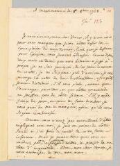 4 vues  - Rousseau, Jean-Jacques. Lettre autographe non signée à Jacob Vernes.- 6 octobre 1758. (ouvre la visionneuse)