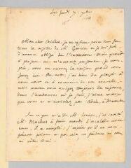 4 vues  - Rousseau, Jean-Jacques. Lettre autographe non signée à François Coindet.- 7 décembre 1758. (ouvre la visionneuse)