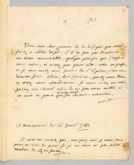 4 vues  - Rousseau, Jean-Jacques. Lettre autographe non signée à François Coindet.- 16 janvier 1760. (ouvre la visionneuse)
