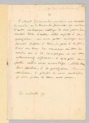 4 vues  - Rousseau, Jean-Jacques. Lettre autographe non signée à François Coindet.- 19 septembre 1760. (ouvre la visionneuse)