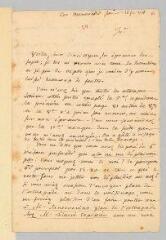 4 vues  - Rousseau, Jean-Jacques. Lettre autographe non signée à François Coindet.- 25[?] février 1761 (ouvre la visionneuse)