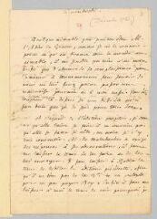 4 vues  - Rousseau, Jean-Jacques. Lettre autographe non signée à François Coindet.- 27[?] février 1761. (ouvre la visionneuse)
