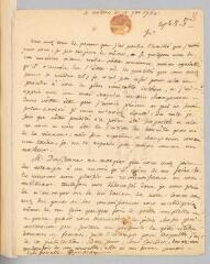 2 vues  - Rousseau, Jean-Jacques. Lettre autographe signée à François Coindet.- 15 septembre 1764. (ouvre la visionneuse)