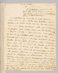 2 vues  - Rousseau, Jean-Jacques. Lettre autographe non signée à François Coindet.- 17 juin 1767. (ouvre la visionneuse)