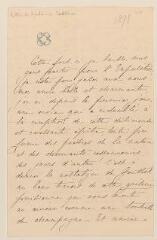 6 vues  - Castan, Caroline. lettre à Adèle de Saussure (ouvre la visionneuse)