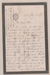 8 vues  - Castan, Caroline. lettre à Adèle de Saussure (ouvre la visionneuse)