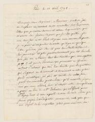 14 vues  - Brochant de Villiers, André-Jean-François-Marie (1772-1840). 2 lettres autographes signées à Pierre-François Tingry. - Paris, Villiers, 11 avril 1798 - 15 Therm. an 6 (2 août 1798) (ouvre la visionneuse)