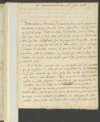 4 vues  - Rousseau, Jean-Jacques. Lettre autographe à Théodore Tronchin.- 26 novembre 1758 (ouvre la visionneuse)
