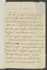 4 vues  - [Voltaire]. Lettre non signée, de la main de Jean-Louis Wagnière, à Théodore Tronchin, à Genève.- 18 août [1764] (ouvre la visionneuse)