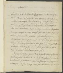 4 vues  - V[oltaire]. \'Mémoire\', soit 1 lettre partiellement autographe à [Théodore] Tronchin, à Genève. - [Début 1760] (ouvre la visionneuse)