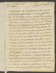 4 vues  - [Tronchin, François]. Copie non autographe d\'une lettre à Voltaire.- Genève, 6 janvier 1756 (ouvre la visionneuse)