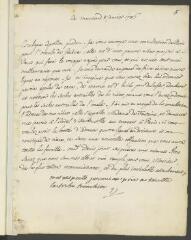 4 vues  - Voltaire. Lettre non autographe, signée d\'une initiale, avec subscription autographe, à Théodore Tronchin.- Montriond, 8 janvier 1756. (ouvre la visionneuse)