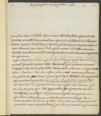 4 vues  - Denis, [Marie-Louise]. Lettre autographe signée à [François] Tronchin, à Genève.- Prangins, 29 décembre [1754] (taxe postale) (ouvre la visionneuse)