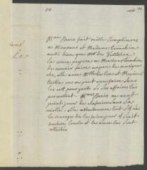 2 vues  - [Denis, Marie-Louise]. Lettre autographe non signée, écrite à la troisième personne, [à François Tronchin].- [Septembre ou octobre 1755] (ouvre la visionneuse)