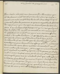 4 vues  - Denis, [Marie-Louise]. Lettre autographe signée à [François] Tronchin, à Genève.- Prangins, 4 février [1755] (taxe postale) (ouvre la visionneuse)