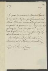 4 vues  - V[oltaire]. Billet de la main de Jean-Louis Wagnière, signé d\'une initiale, à [François] Tronchin, aux Délices. - Ferney, lundi 7 décembre 1772 (ouvre la visionneuse)