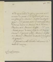 4 vues  - [Voltaire]. Lettre non signée, de la main de Jean-Louis Wagnière, écrite à la troisième personne, à François Tronchin, aux Délices.- Ferney, 16 août 1773 (ouvre la visionneuse)