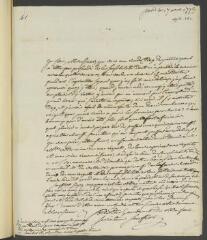 4 vues  - Soufflot [Jacques Germain]. Lettre autographe signée [à François Tronchin].- Paris, 17 août 1773 (ouvre la visionneuse)