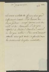 4 vues  - [Voltaire]. Billet non signé, de la main de Jean-Louis Wagnière, écrit à la troisième personne, à François Tronchin, aux Délices.- 31 août 1773 (ouvre la visionneuse)