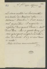 4 vues  - V[oltaire]. Billet de la main de Jean-Louis Wagnière, signé d’une initiale, écrit à la troisième personne, à [François] Tronchin, aux Délices. - Ferney, 9 septembre 1773 (ouvre la visionneuse)