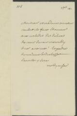 4 vues  - [Voltaire]. Billet autographe non signé au conseiller d\'Etat François Tronchin, rue des Chaudronniers, [à Genève].- Mardi [28 mai 1765] (ouvre la visionneuse)