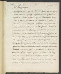 4 vues  - [Voltaire]. Projet de reçu non signé, de la main de Jean-Louis Wagnière, à faire signer par le Trésorier de la République de Genève en faveur de [Marie-Louise Denis, veuve de Nicolas-Charles Denis.- [7 mai 1760] (ouvre la visionneuse)