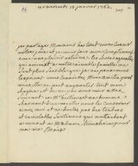 4 vues  - Denis [Marie-Louise]. Lettre autographe signée à [François] Tronchin, à Genève.- Mercredi 13 janvier 1762 (ouvre la visionneuse)