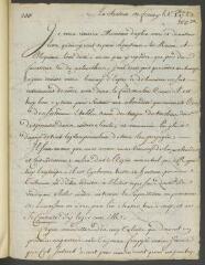 2 vues  - Voltaire. Copie contemporaine non autographe d’une lettre [à Antoine-François Prost de Royer].- Château de Ferney, 1er octobre 1763 (ouvre la visionneuse)