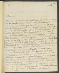 4 vues  - Sarasin, J[ean]. Lettre autographe signée à \'Monsieur Vanière [id est Jean-Louis Wagnière], chez Monsieur De Voltaire, à Fernex\'. - Genève, 28 juin 1764 (ouvre la visionneuse)